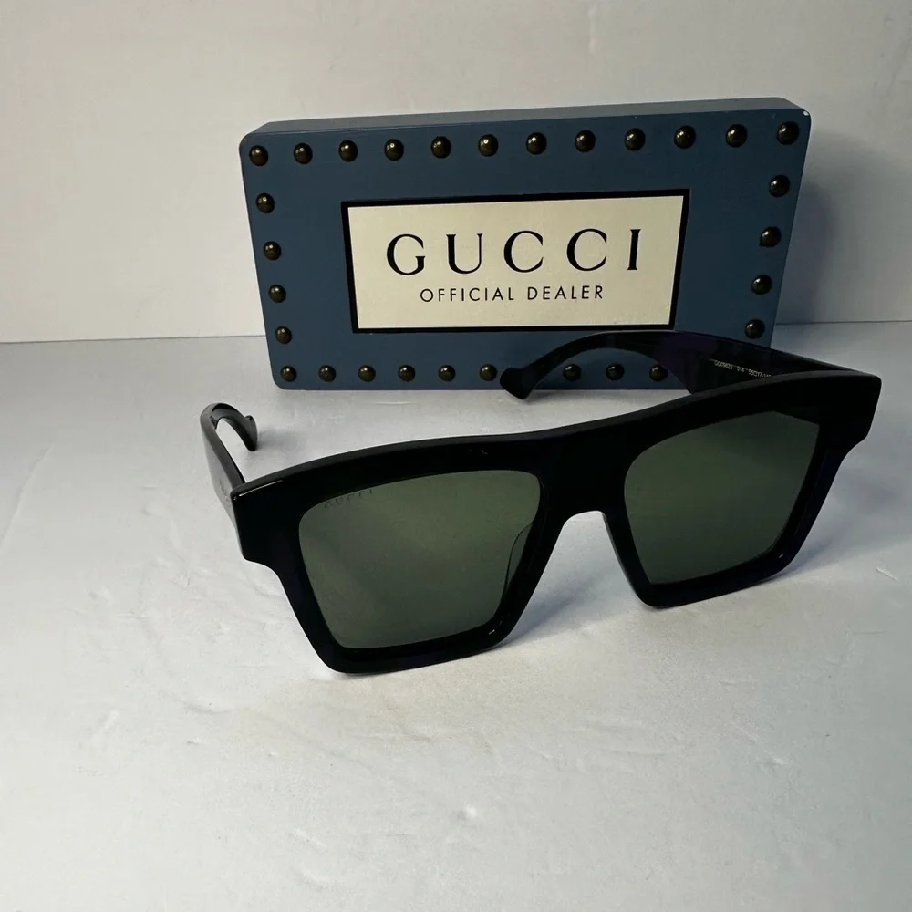 Gucci Men's GG0962Sm Acetate Rectangle Sunglasses